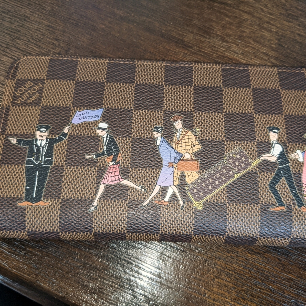 💯 Authentic LV Damier Ebene Illustre wallet